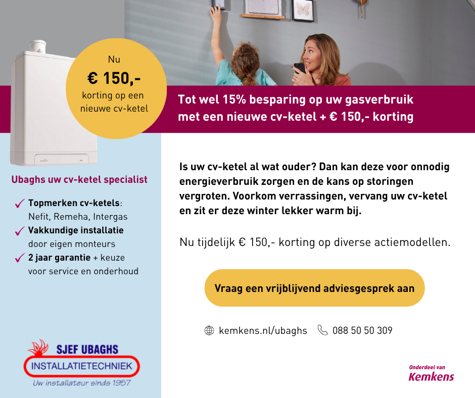 Ubaghs advertentie Facebook